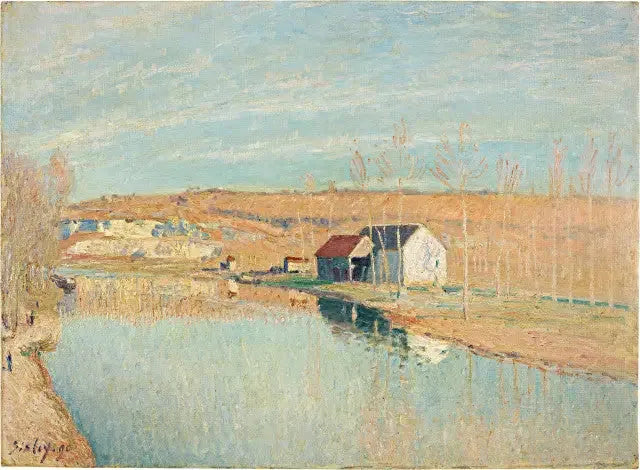 Le Loing y los colinas de Saint-Nicaise - Sol de marzo - Alfred Sisley