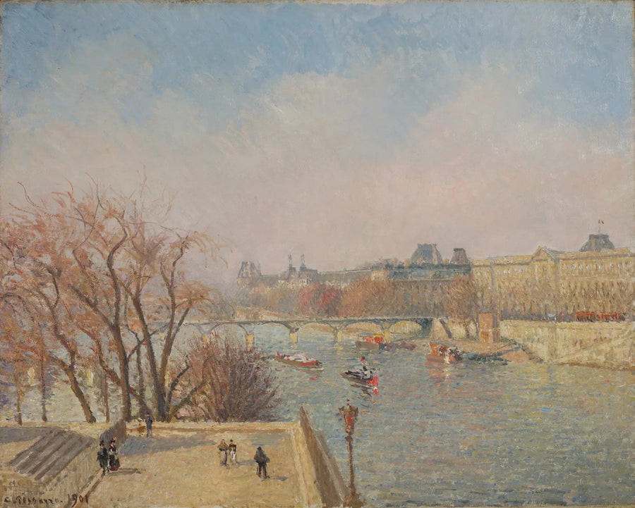 El Louvre: Mañana, Sol - Camille Pissarro