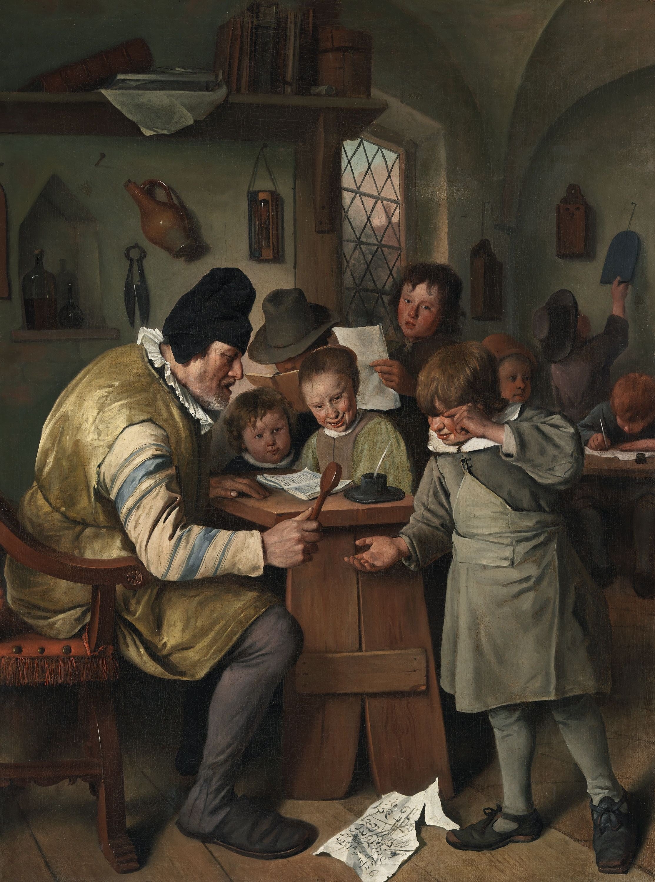 Le Maître d'École - Jan Steen image 1 reproduction d’œuvre d’art à l’huile