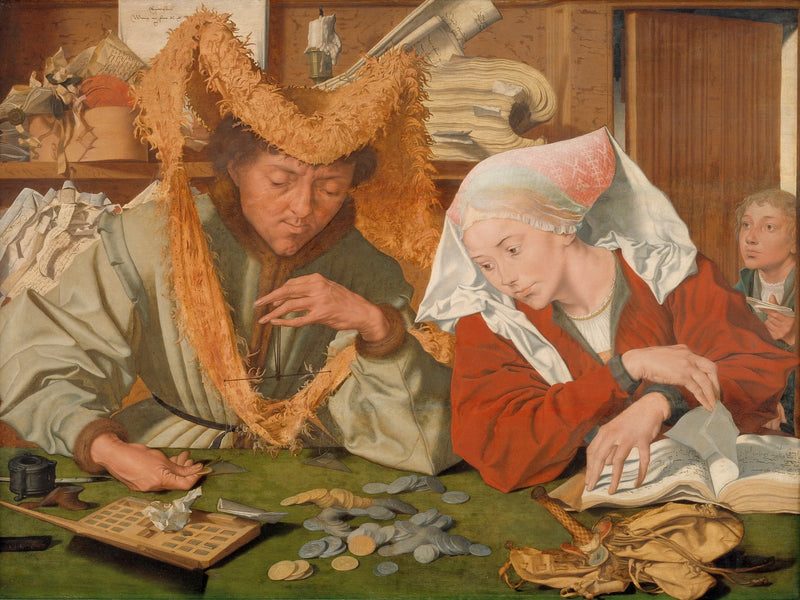 El comerciante y su esposa - Marinus van Reymerswale