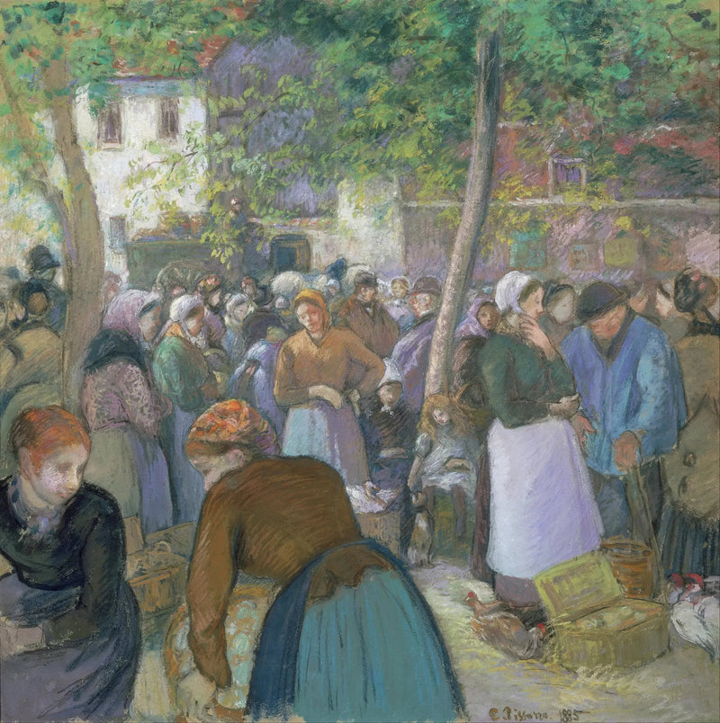 El mercado de Gisors - Camille Pissarro