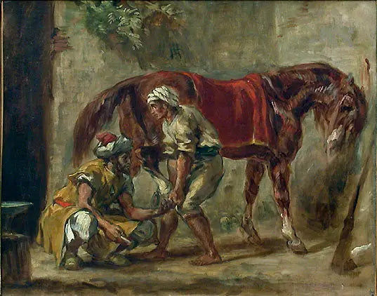 El herrero de caballos - Eugène Delacroix