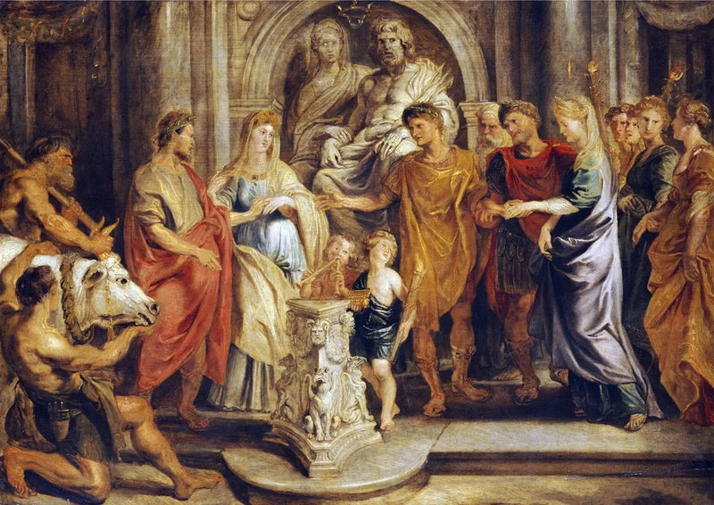 El matrimonio de Constantino y Fausta y de Constantia y Licinio - Peter Paul Rubens