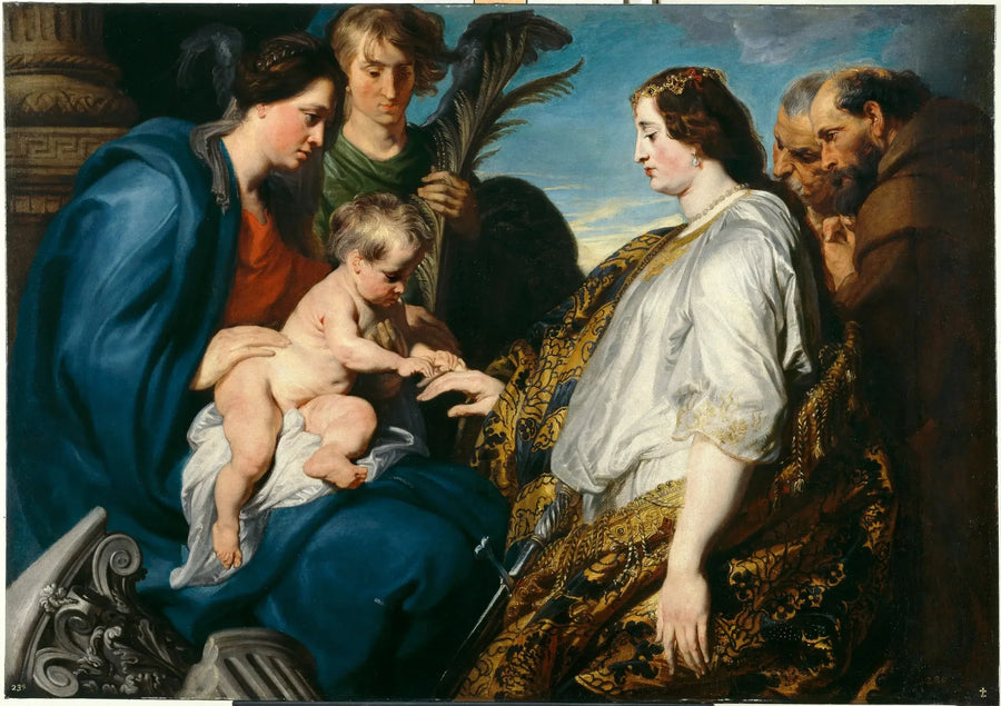 El matrimonio místico de Santa Catalina - Antoine van Dyck