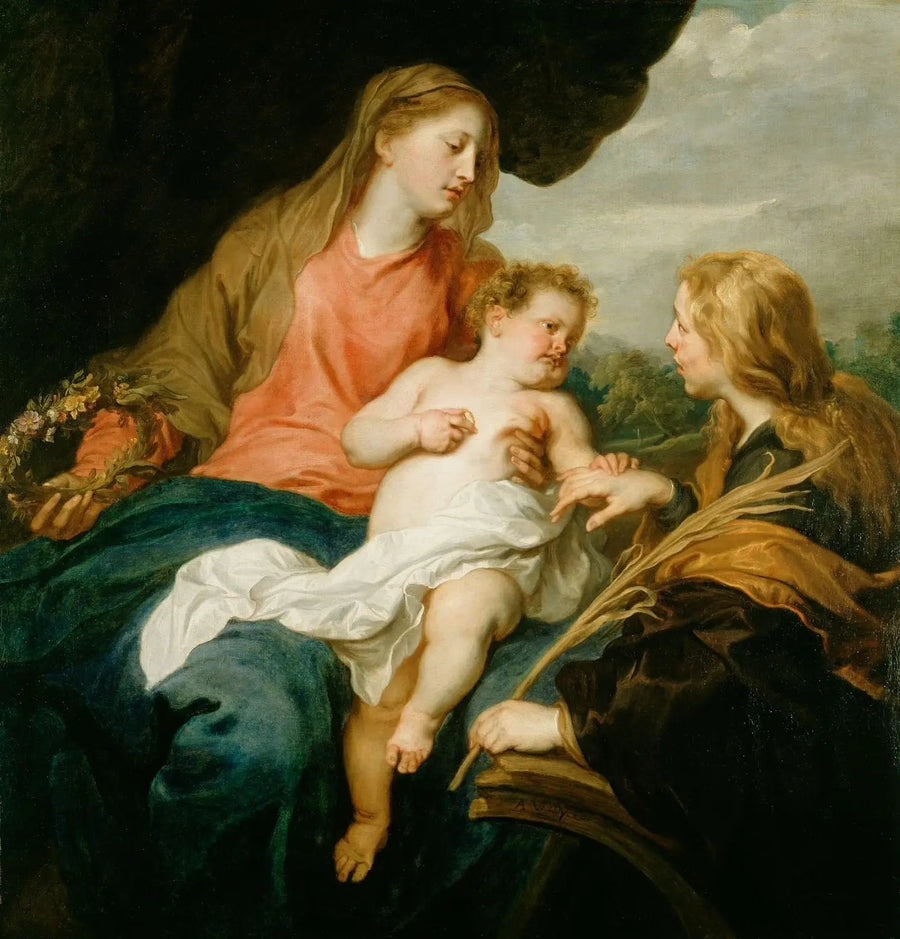 El matrimonio místico de Santa Catalina - Antoine van Dyck