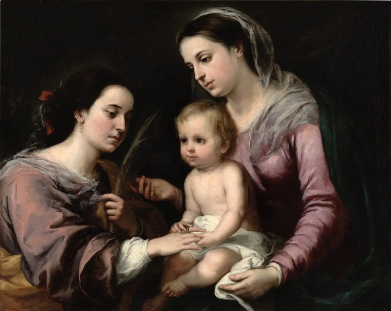 El matrimonio místico de Santa Catalina - Bartolomé Esteban Murillo