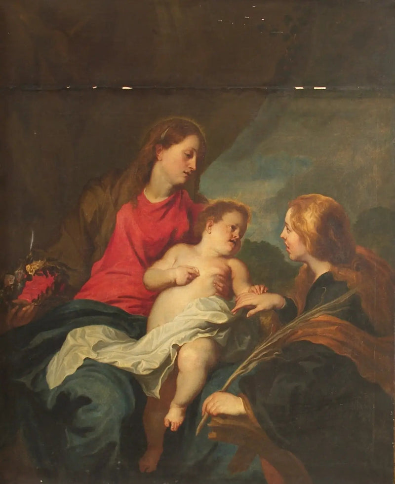 El matrimonio místico de Santa Catalina de Alejandría - Antoine van Dyck