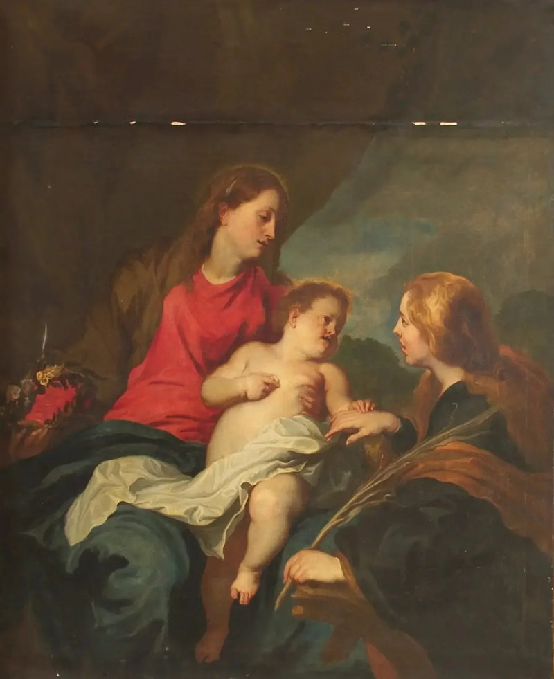 El matrimonio místico de Santa Catalina de Alejandría - Antoine van Dyck