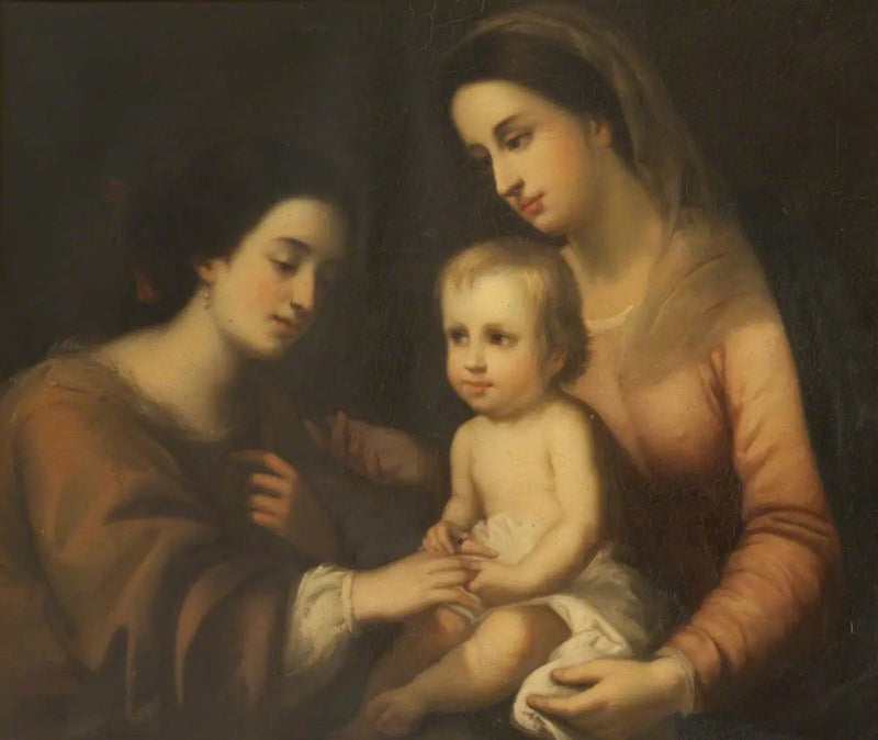 El matrimonio místico de Santa Catalina de Alejandría - Bartolomé Esteban Murillo