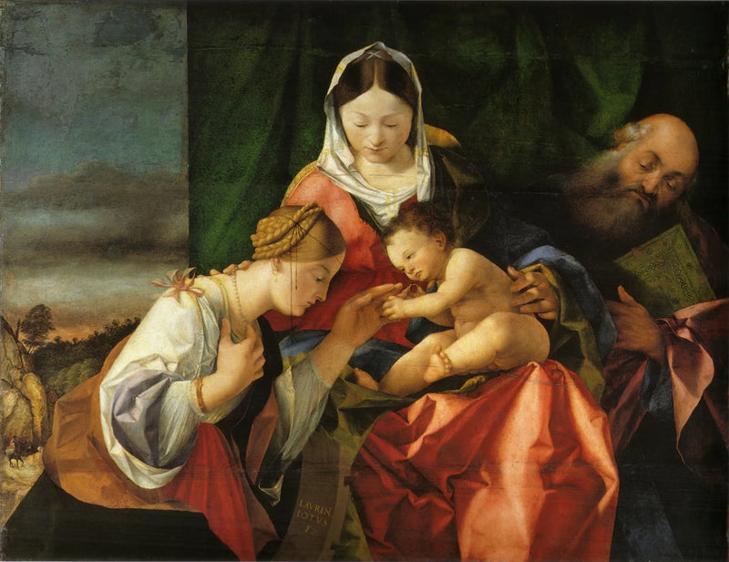 El matrimonio místico de Santa Catalina - Lorenzo Lotto