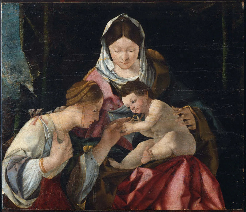 El matrimonio místico de Santa Catalina - Lorenzo Lotto