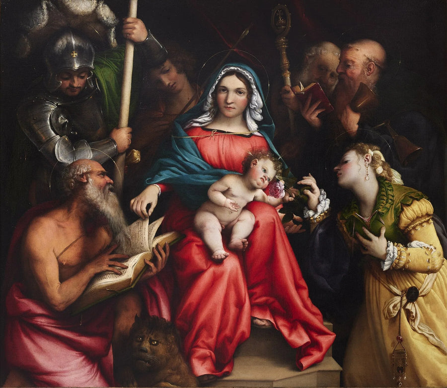 El matrimonio místico de Santa Catalina (Lotto, Roma) - Lorenzo Lotto