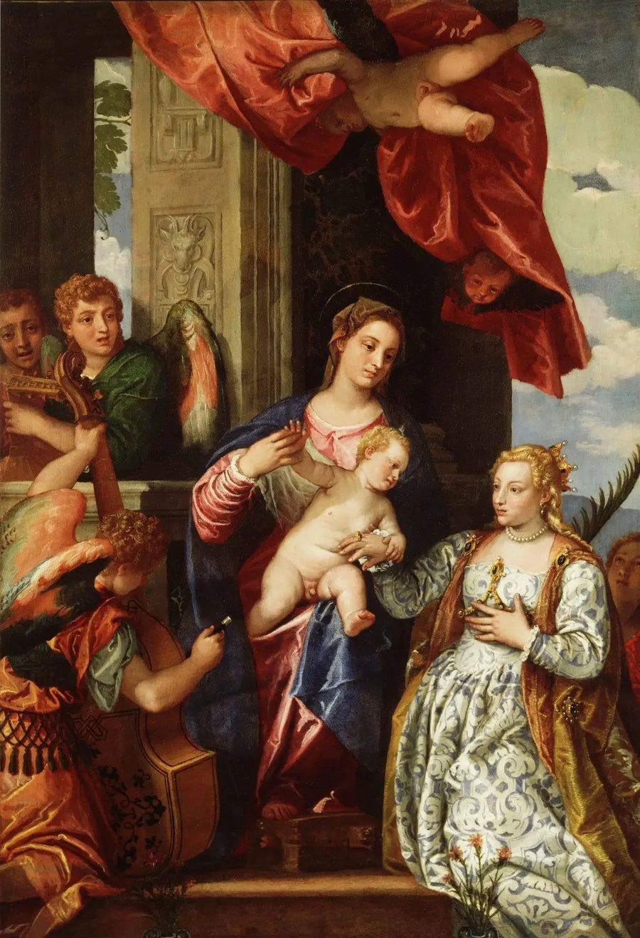 El matrimonio místico de Santa Catalina. - Paul Véronèse
