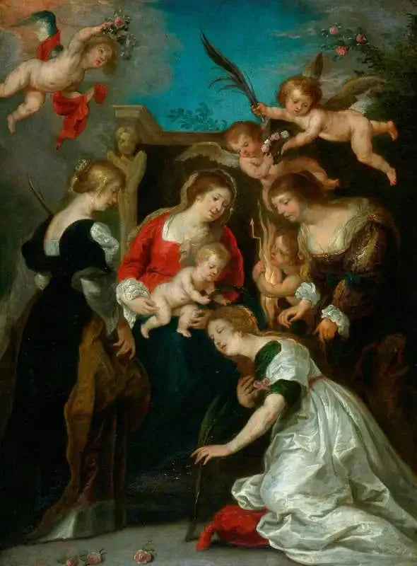 El matrimonio místico de Santa Catalina - Peter Paul Rubens