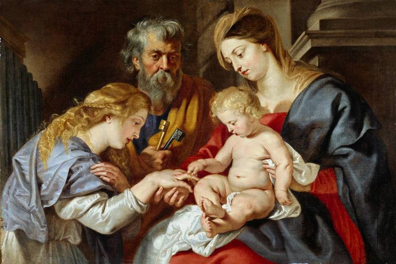 El matrimonio místico de Santa Catalina - Peter Paul Rubens