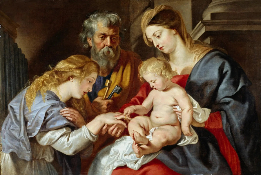 El matrimonio místico de Santa Catalina - Peter Paul Rubens