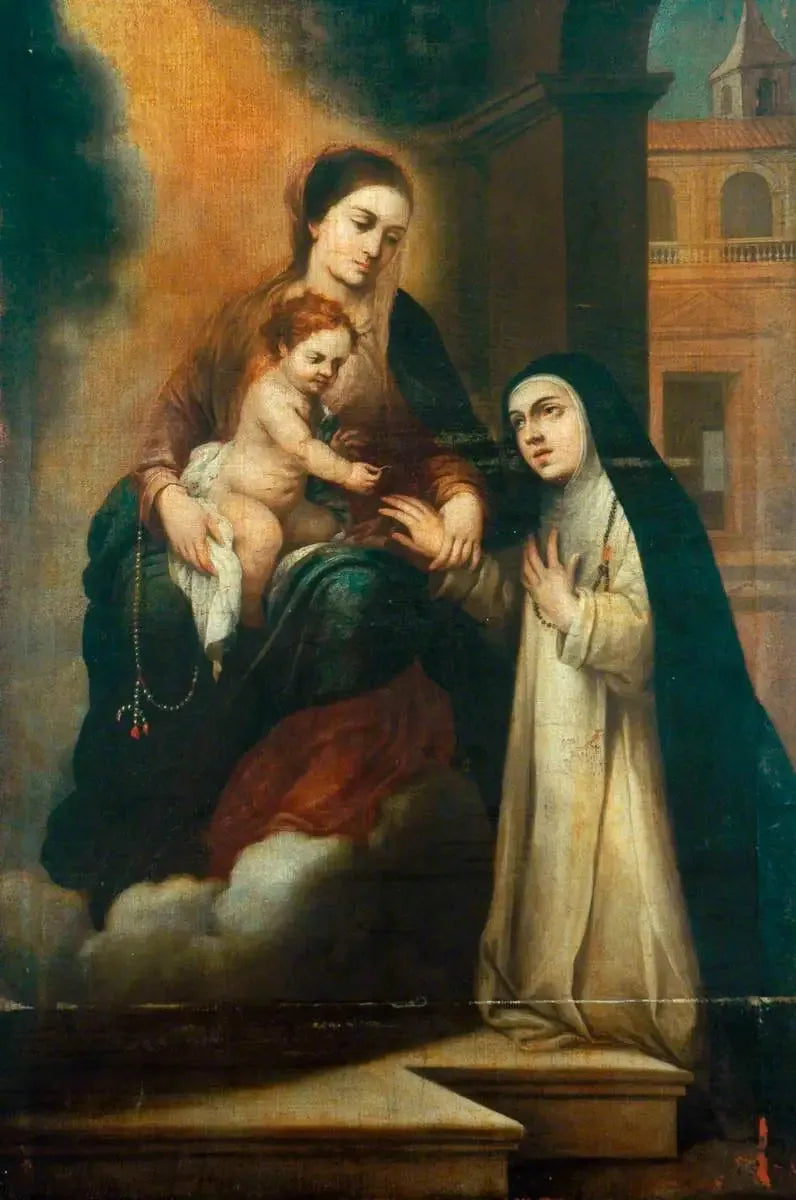 El matrimonio místico de Santa Catalina de Siena - Bartolomé Esteban Murillo