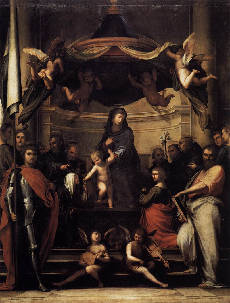 El matrimonio místico de Santa Catalina de Siena - Fra Bartolomeo