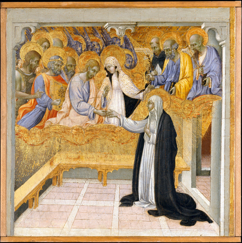 El matrimonio místico de Santa Catalina de Siena - Giovanni di Paolo