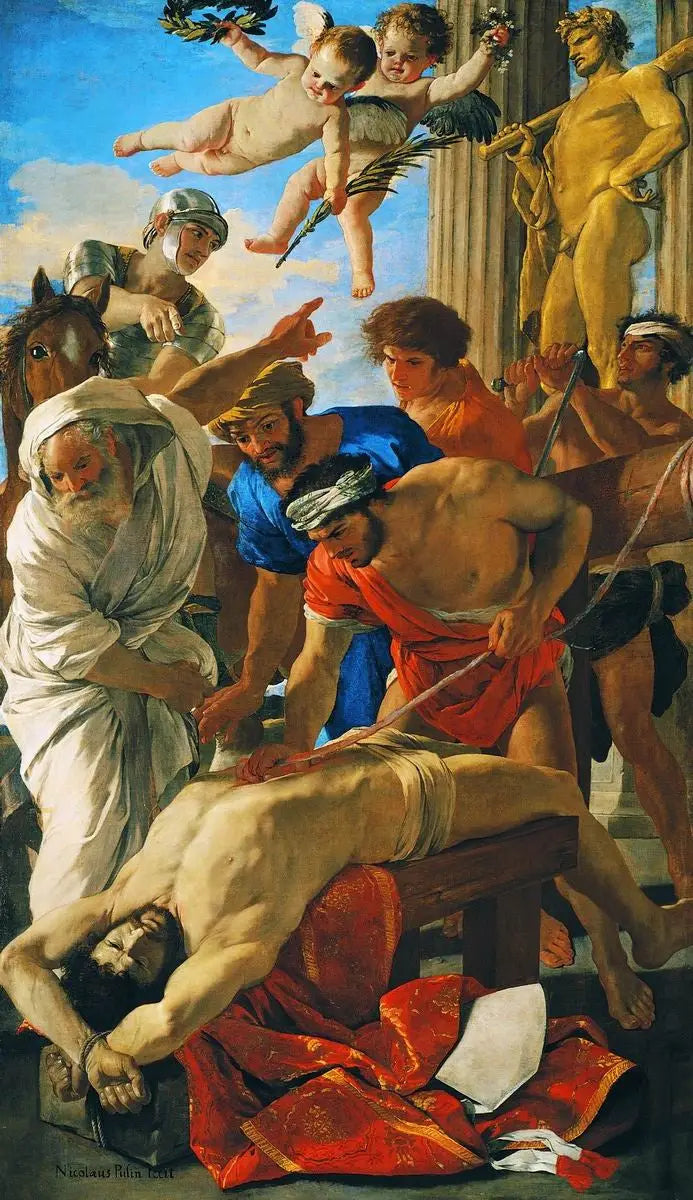 La martirio de san Erasmo - Nicolas Poussin