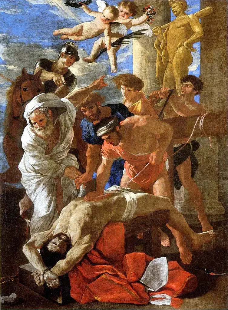 La martirio de san Erasmo - Nicolas Poussin