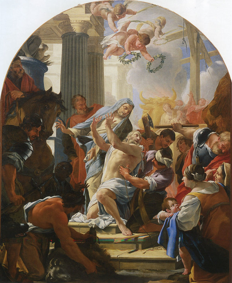 La martirio de san Eustaquio - Simon Vouet
