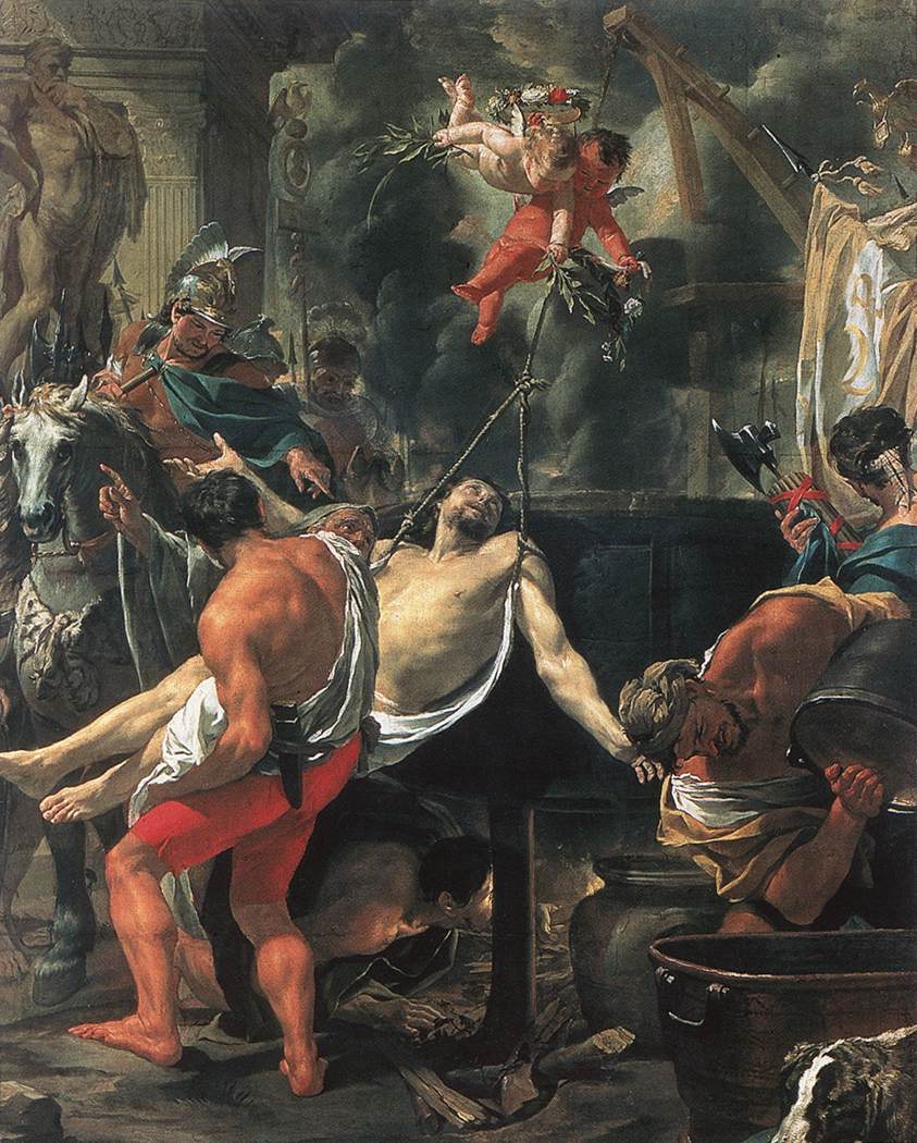 Le Martyre de Saint Jean l'Évangéliste - Charles Le Brun image 1 reproduction artisanale de tableau