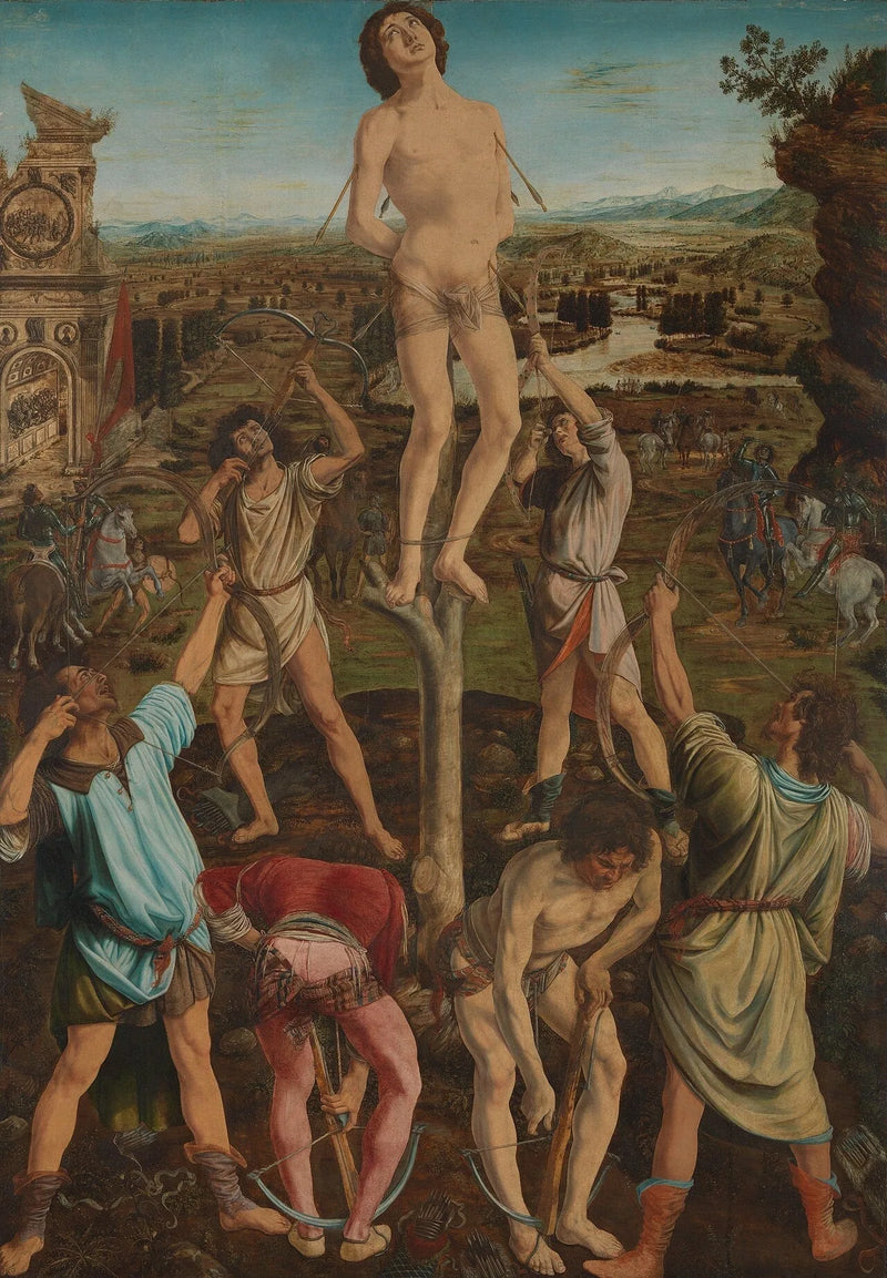 La martirio de san Sebastián - Antonio Pollaiuolo