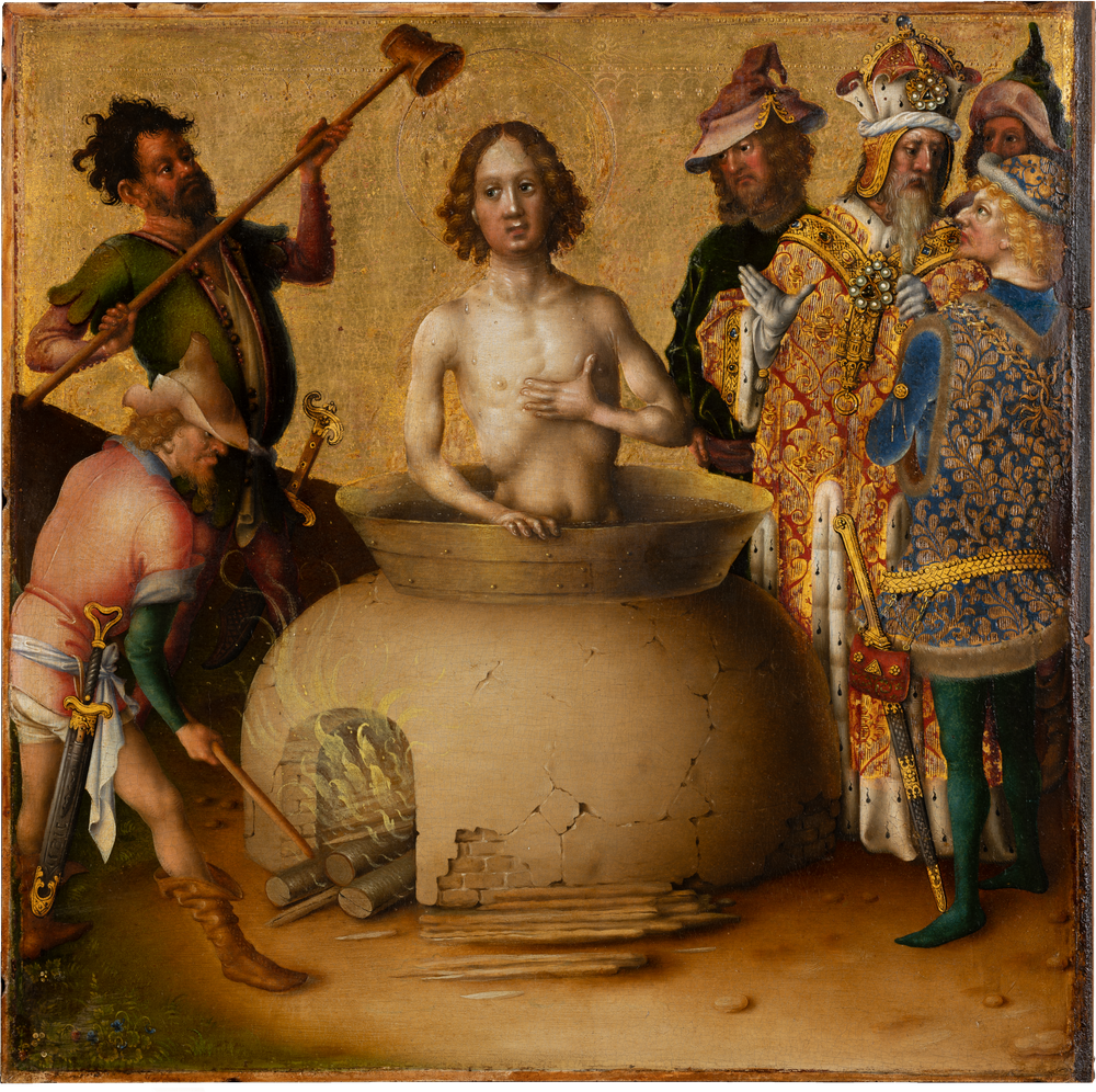 Le martyre des apôtres : le martyre de saint Jean l'Évangéliste - Stefan Lochner image 1 reproduction d’œuvre d’art à l’huile