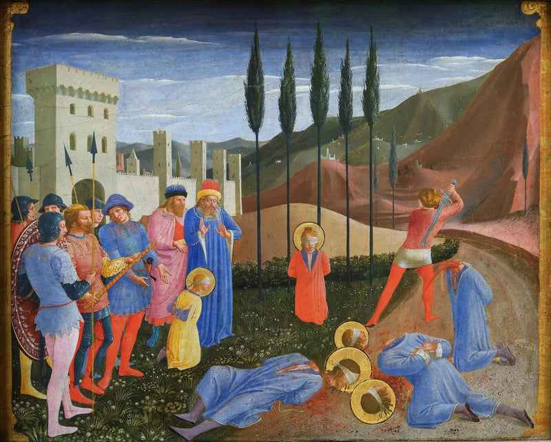 La martirio de los santos Cosme y Damián - Fra Angelico