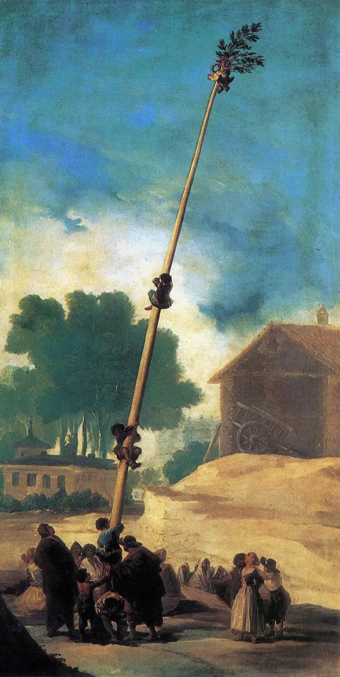 El Mástil de cocagne - Francisco de Goya