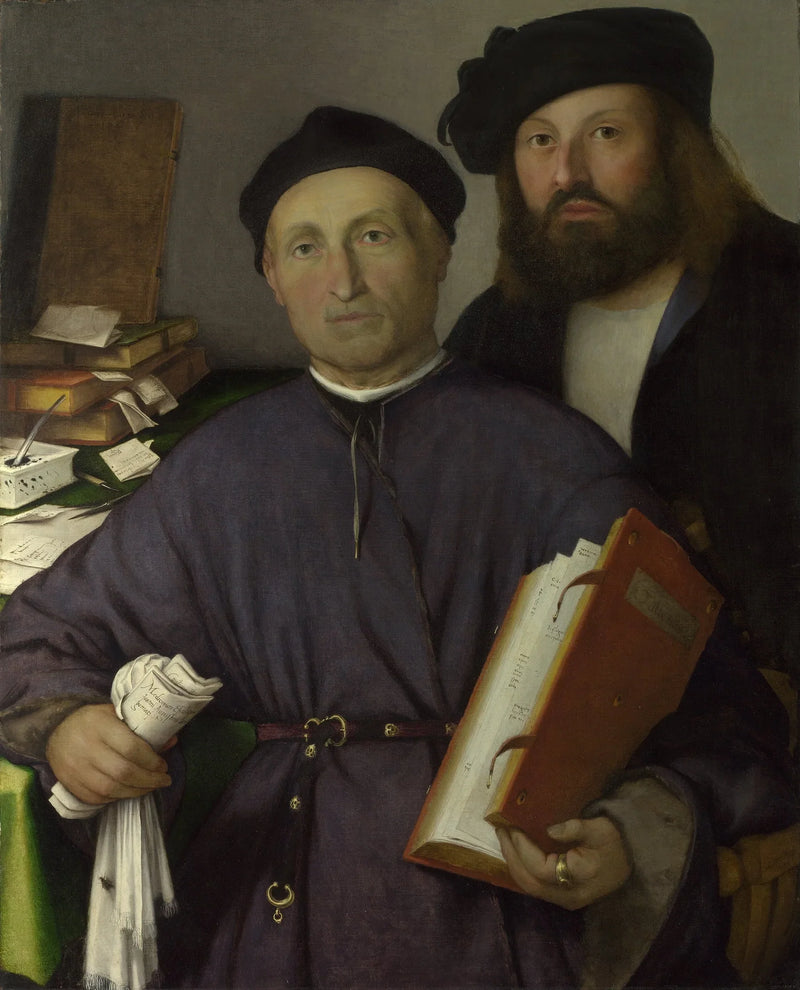 El médico Giovanni Agostino della Torre y su hijo Niccolò - Lorenzo Lotto