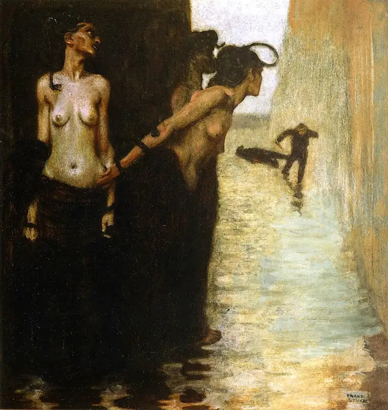Reproduction du tableau « Le Meurtrier - Franz Von Stuck » par Alpha Reproduction en peinture à l’huile