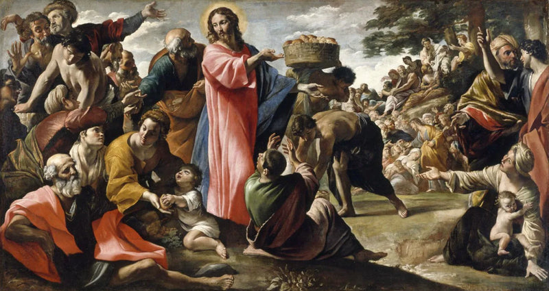 El milagro de los panes y los peces - Giovanni Lanfranco
