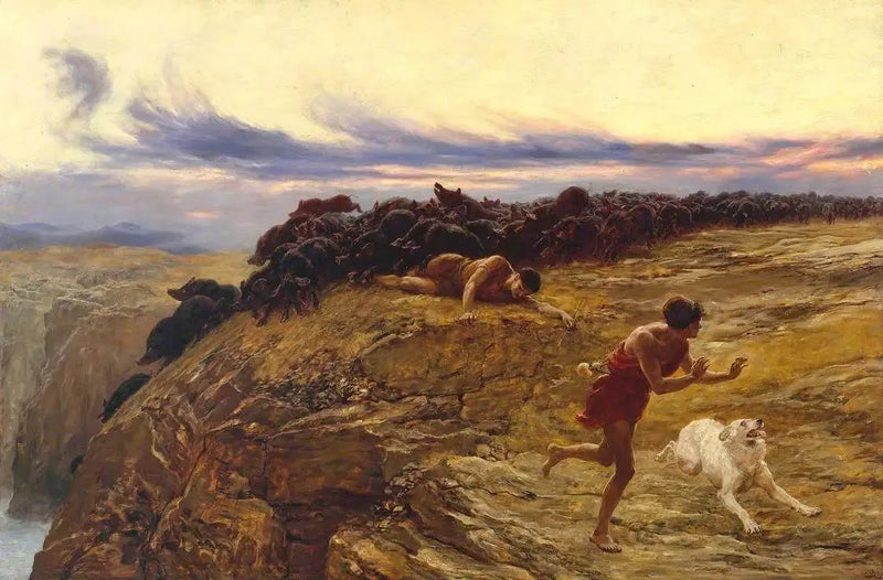 El milagro del cerdo de Gaderene - Briton Rivière