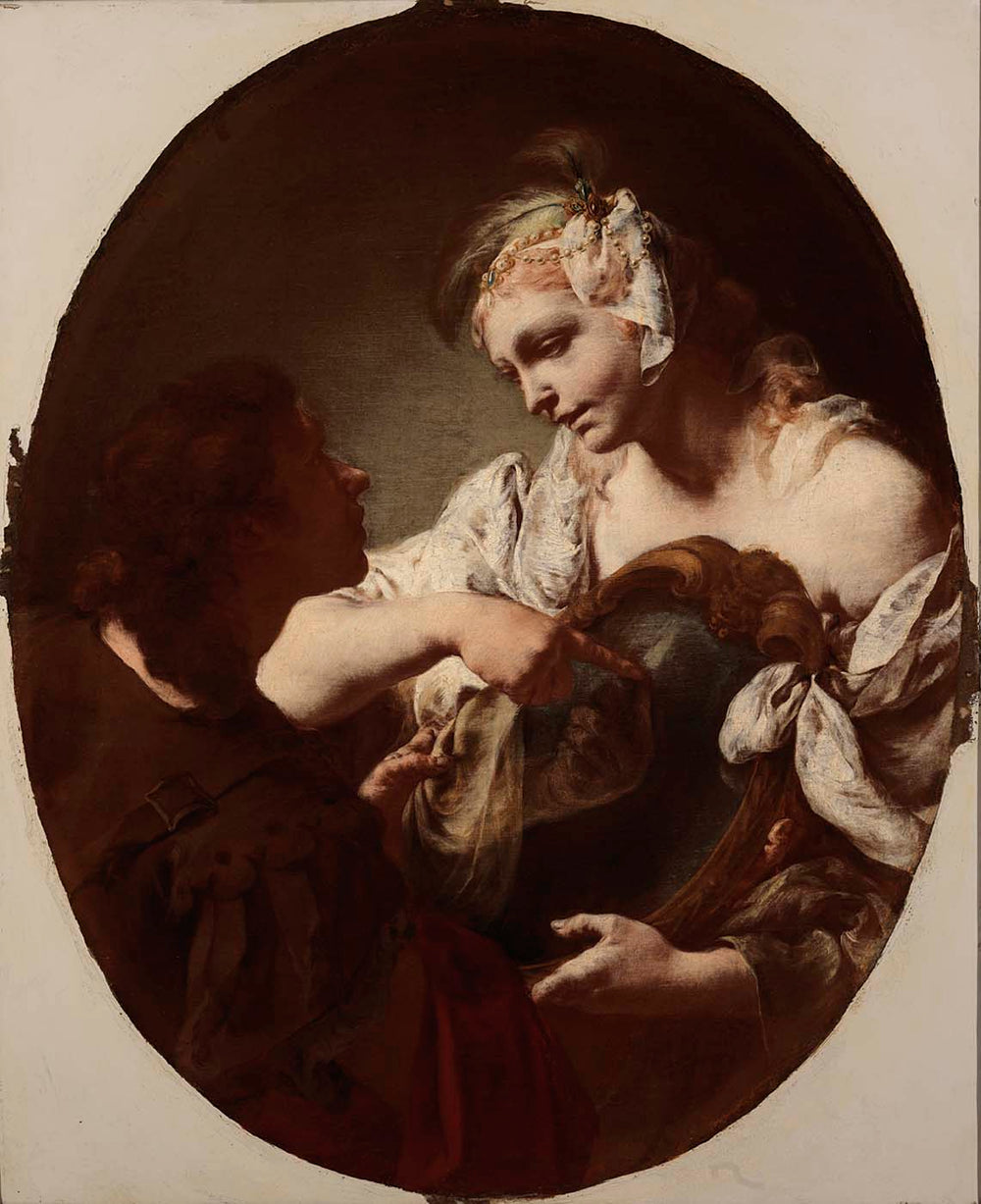 Le Miroir Magique - Giovanni Battista Piazzetta image 1 copie peinte à la main à l’huile