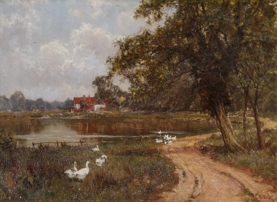 La Mole en Brockham, Surrey - Edward Wilkins Waite