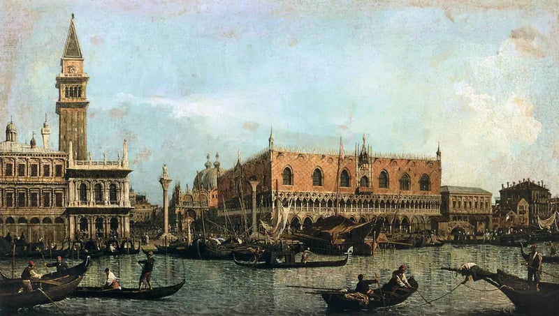El Môle visto desde la bahía de San Marco - Canaletto