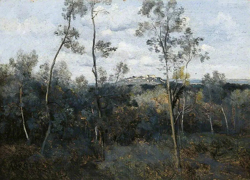 El Mont-Valérien. Vista tomada desde los bosques de Meudon - Jean-Baptiste Camille Corot