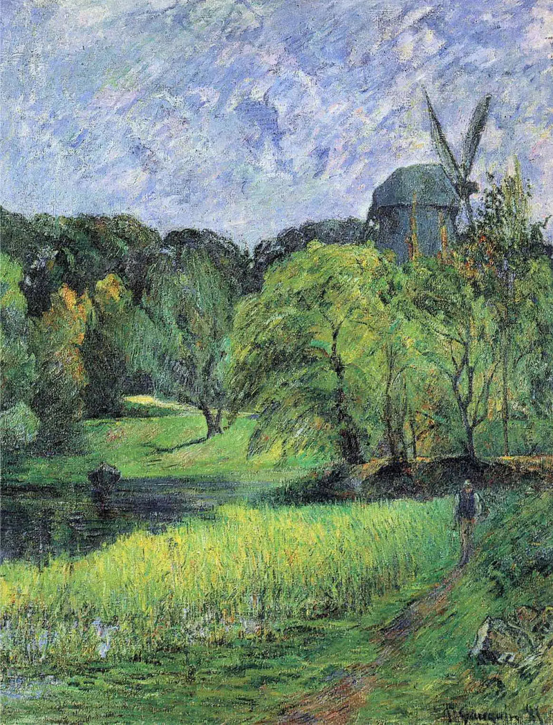 El Molino de la Reina en el parque Østervold - Paul Gauguin
