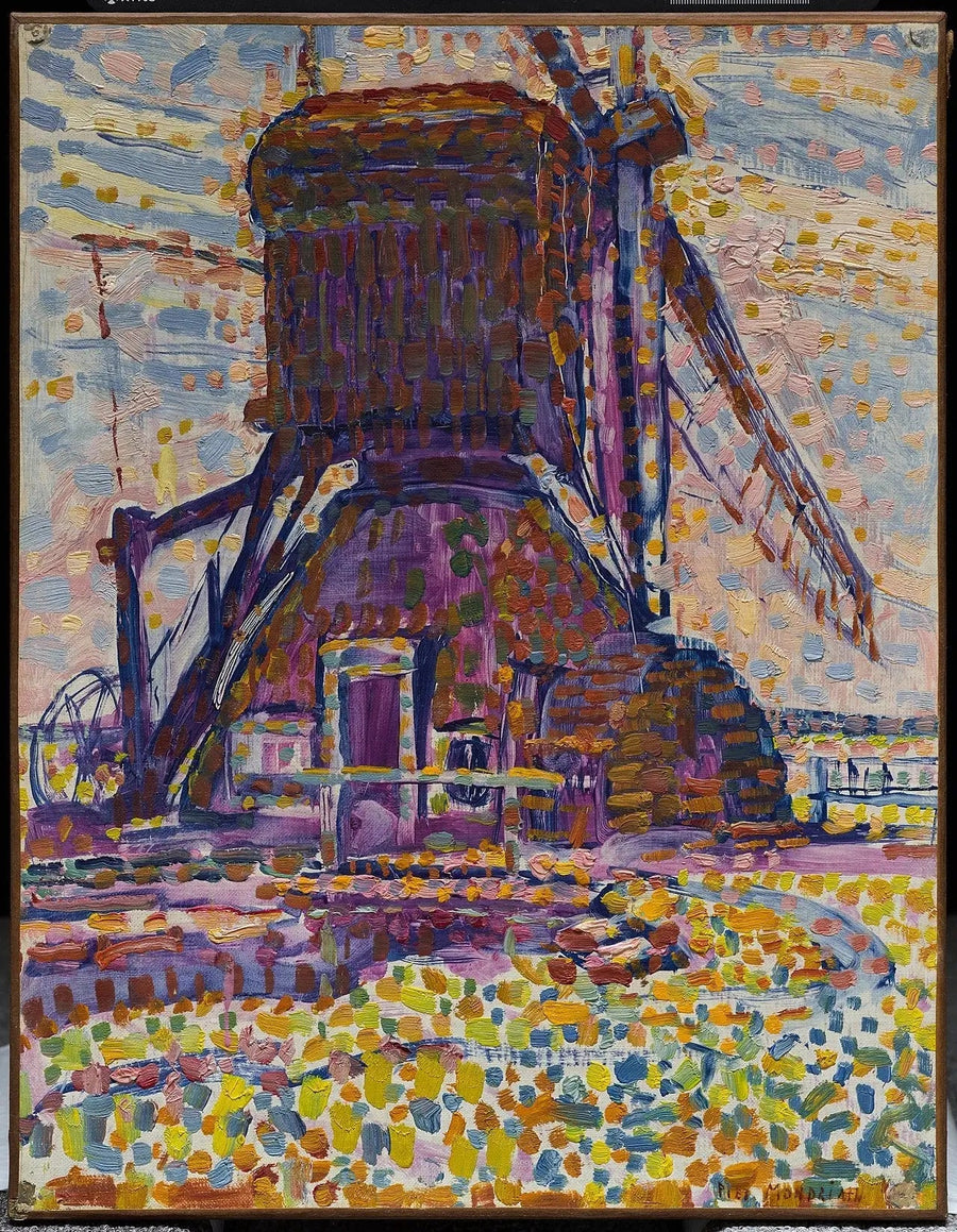 El Molino de Winkel, versión puntillista - Piet Mondrian