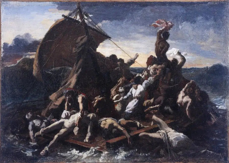 El naufragio de la balsa de la Medusa, esbozo - Théodore Géricault