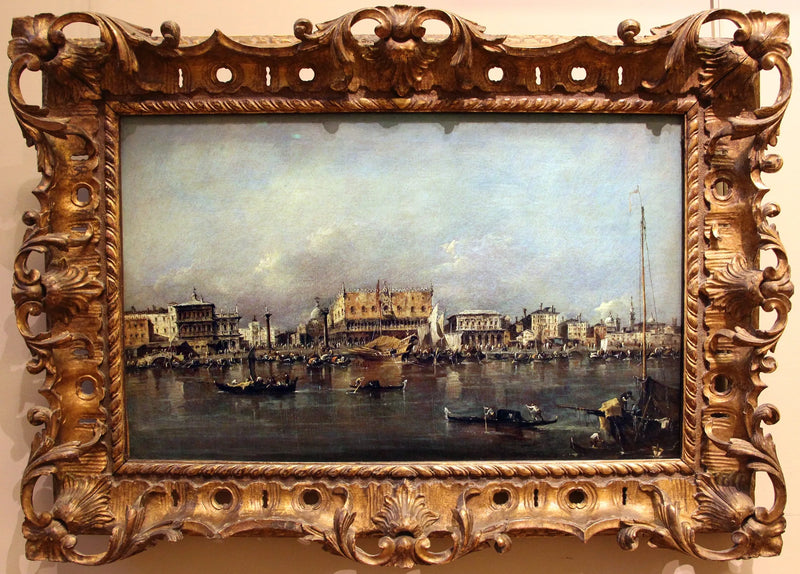 El Palacio de los Dogos de Venecia visto desde la cuenca de San Marcos - Francesco Guardi