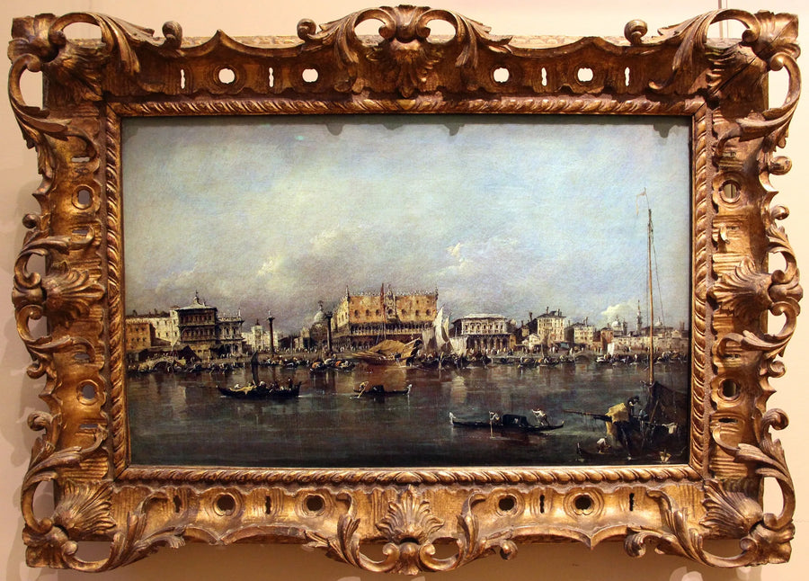 El Palacio de los Dogos de Venecia visto desde la cuenca de San Marcos - Francesco Guardi