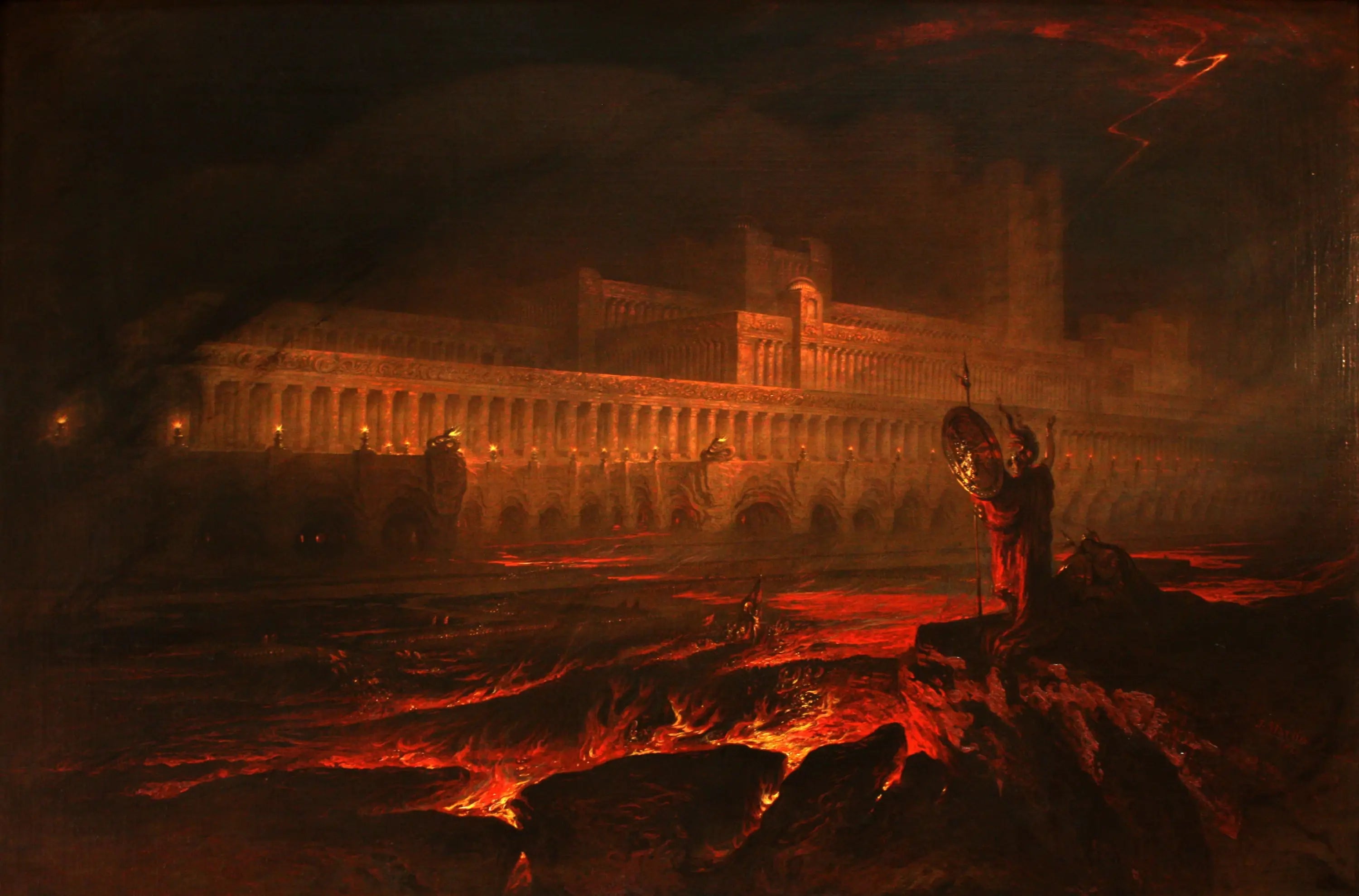 Le Pandemonium - John Martin image 1 reproduction artisanale de tableau