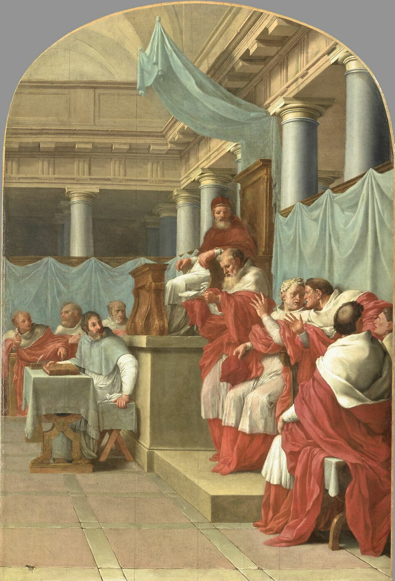 El Papa Víctor III confirma la institución de los cartujos - Eustache Le Sueur