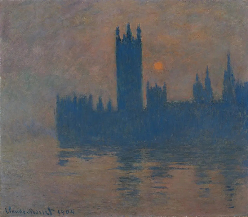 El Parlamento, puesta de sol - Claude Monet