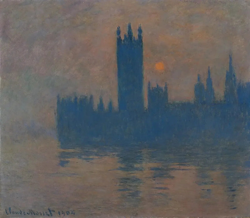 El Parlamento, puesta de sol - Claude Monet