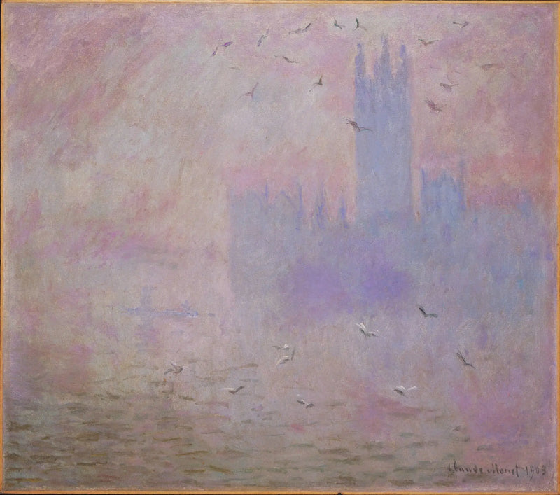 El Parlamento, las gaviotas - Claude Monet