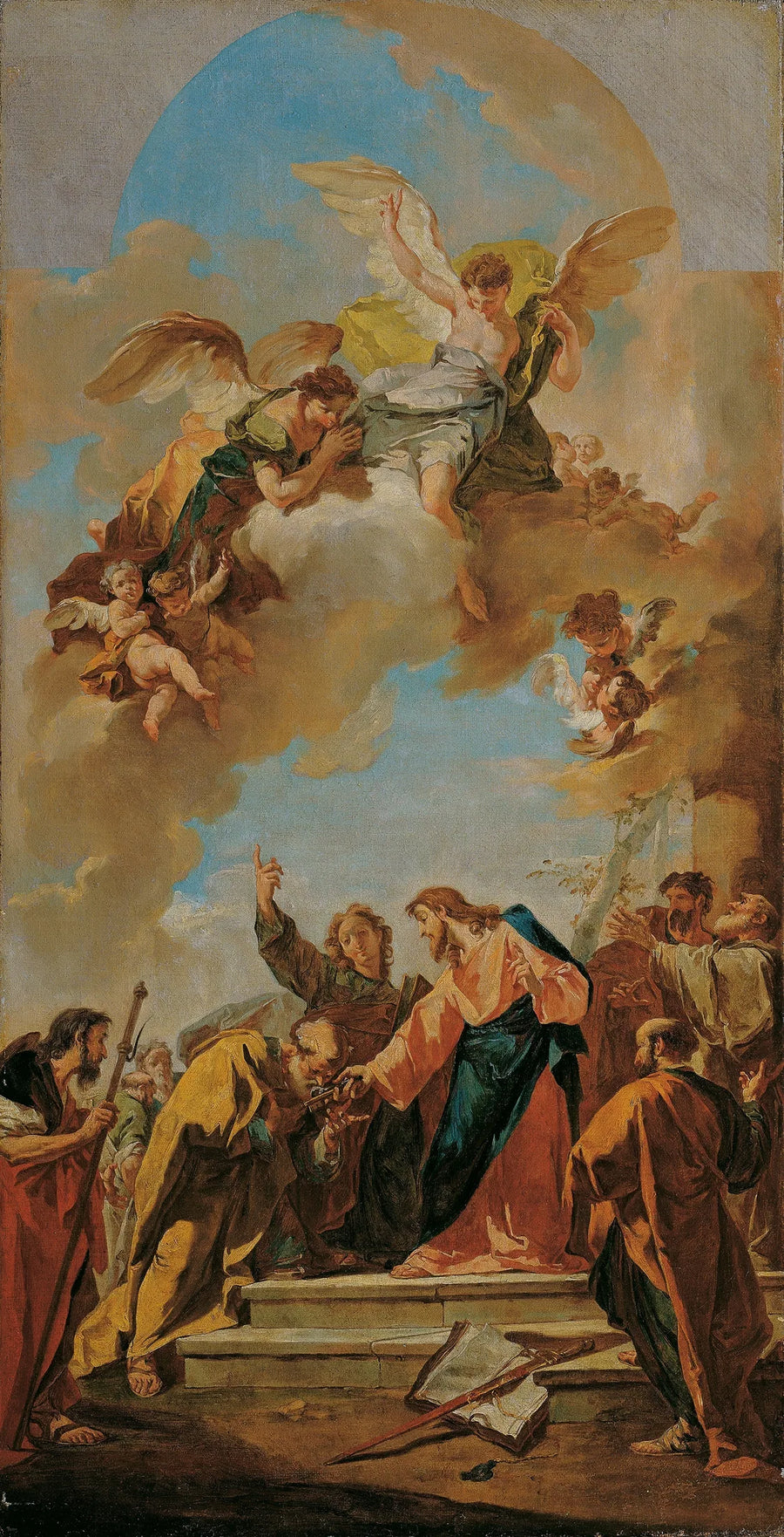 La escena del paso de las llaves - Giovanni Battista Pittoni